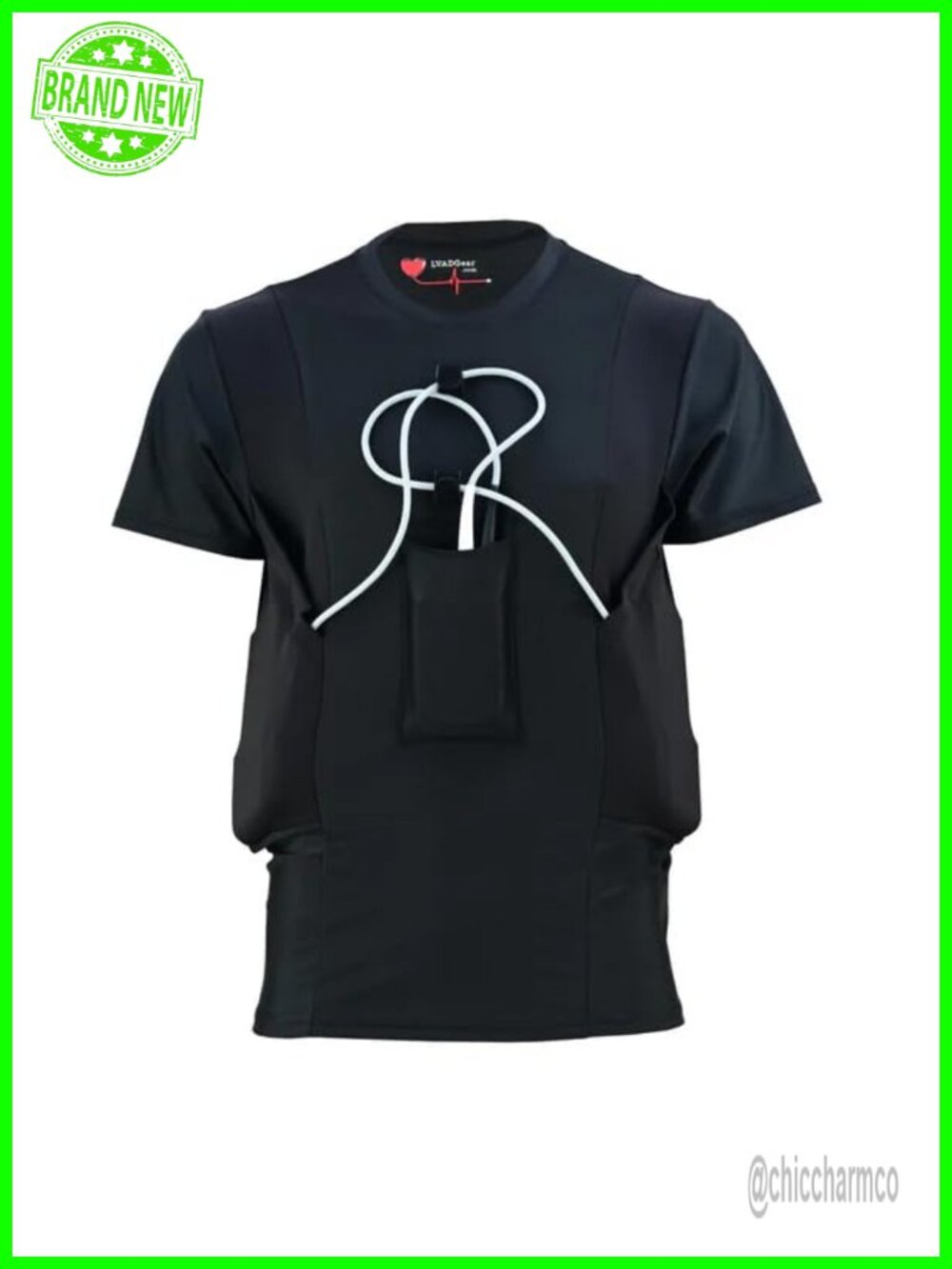 HeartMate 3 LVAD Shirt Ultrathin Spandex Mesh Comfort Safety Men's Medical